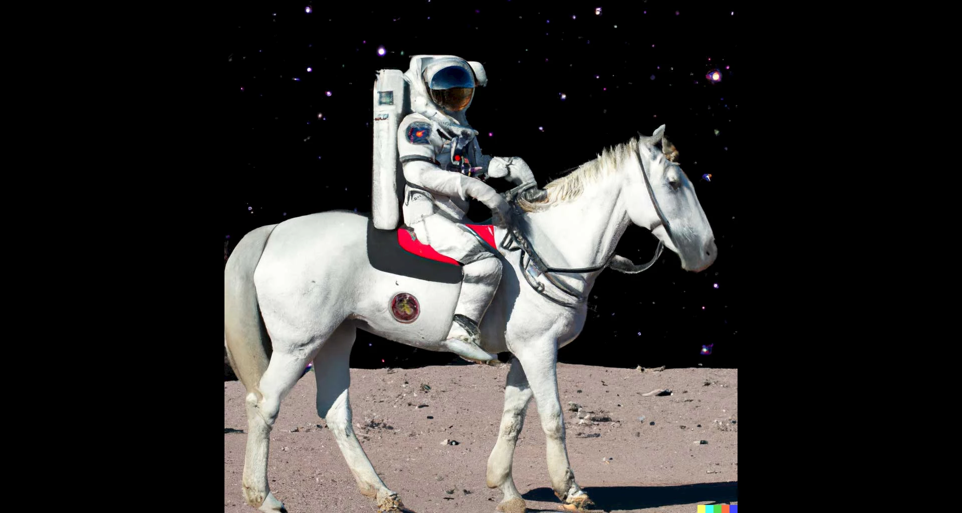 An astronaut riding a horse.